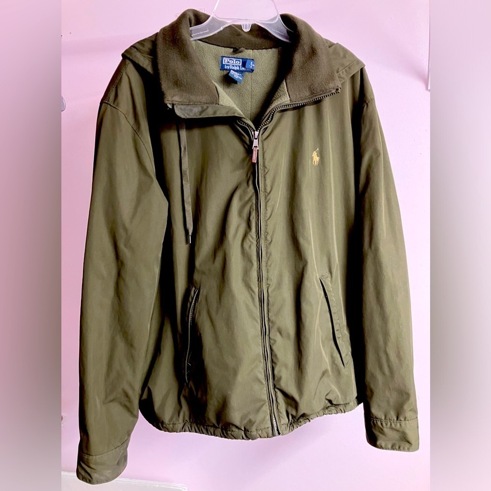 Polo by Ralph Lauren Men’s Jacket/Coat, Size XXL, Olive Green, Full Front Zip